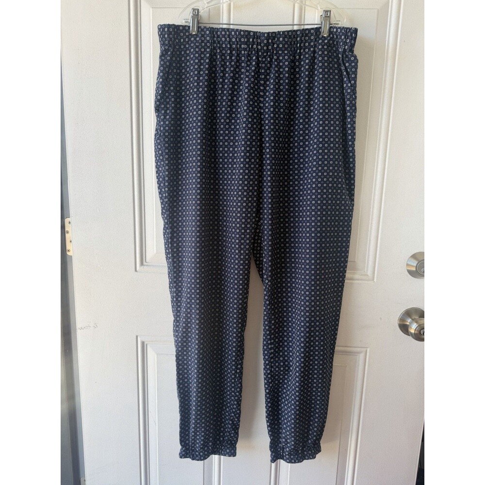 Michael Michael Kors Women’s Size 12 Navy Geometric Print Pull On Jogger Pants